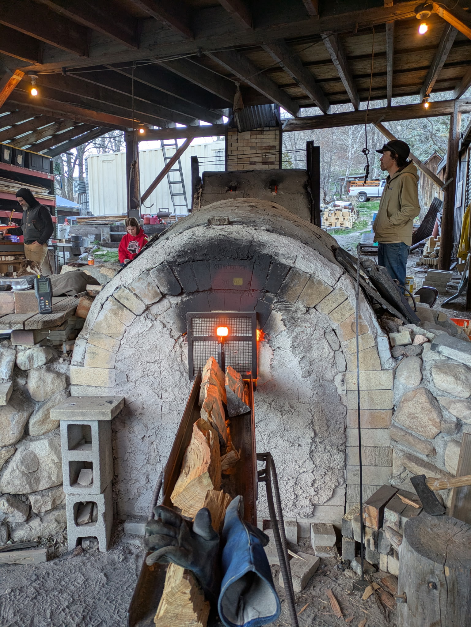 Wood-fired Kiln in Action